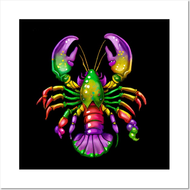 Mardi Gras Cajun Crawfish / Lobster Wall Art by BDAZ